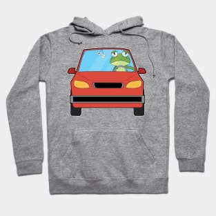 Frog in Car Hoodie